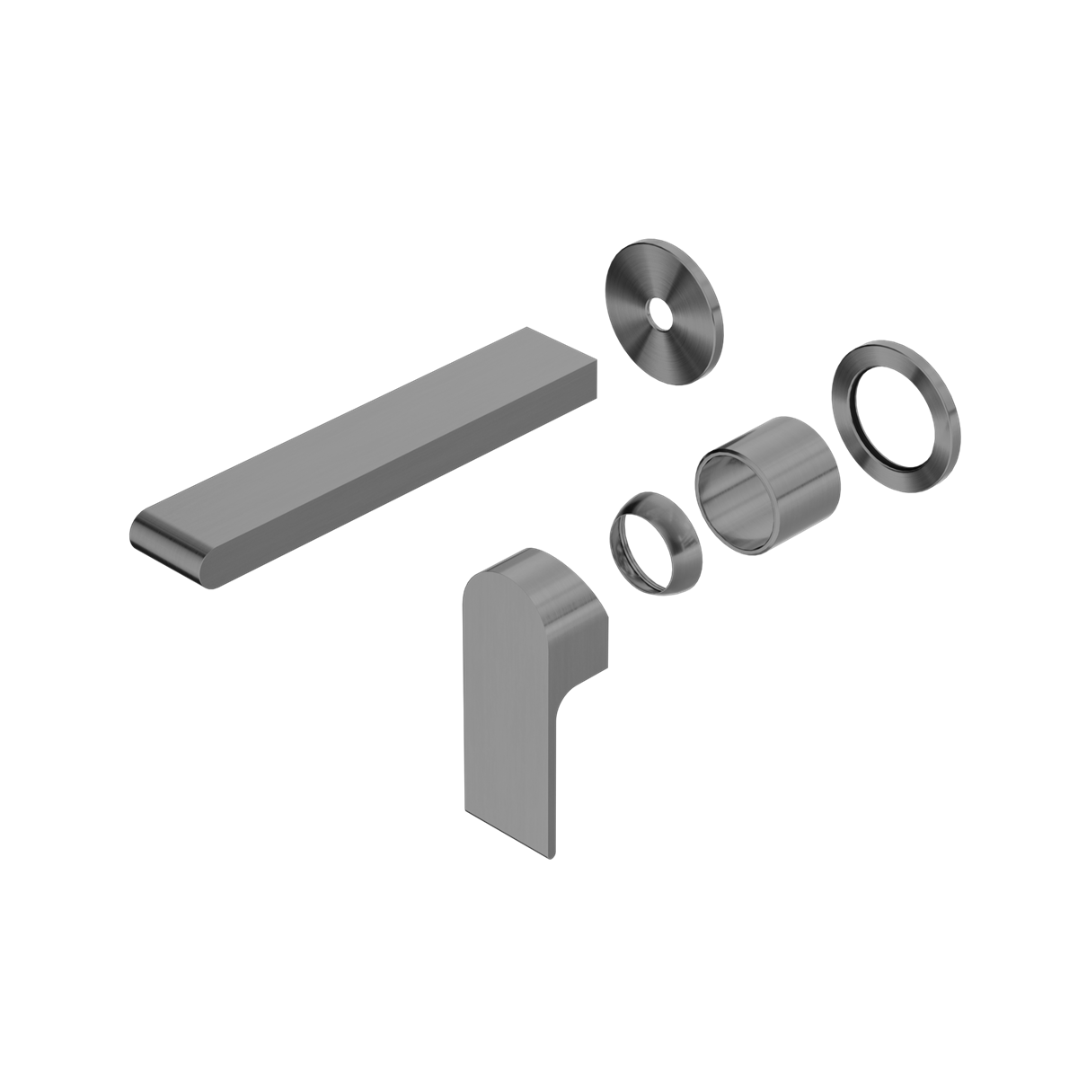 BIANCA WALL BASIN/BATH MIXER SEPARATE BACK PLATE 187/230MM TRIM KITS ONLY GUN METAL