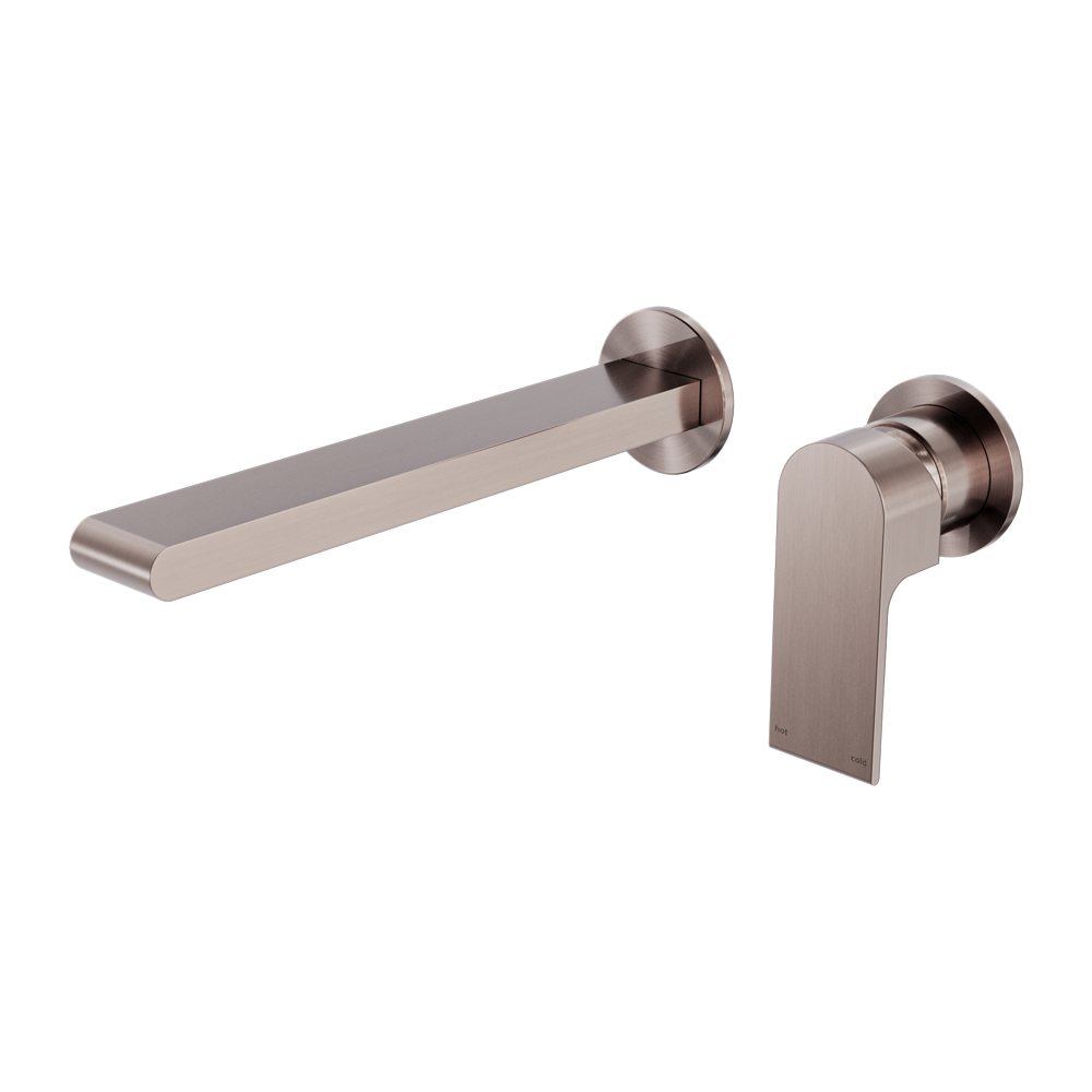 BIANCA WALL BASIN/BATH MIXER SEPARATE BACK PLATE 187/230 MM BRUSHED BRONZE