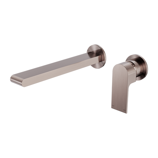 BIANCA WALL BASIN/BATH MIXER SEPARATE BACK PLATE 187/230 MM BRUSHED BRONZE