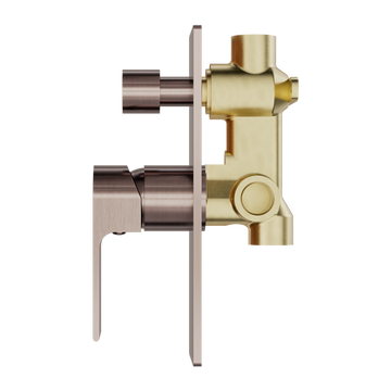 Bianca Shower Mixer With Divertor Brushed Bronze