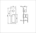 BIANCA SHOWER MIXER WITH DIVERTOR TRIM KITS ONLY BRUSHED NICKEL