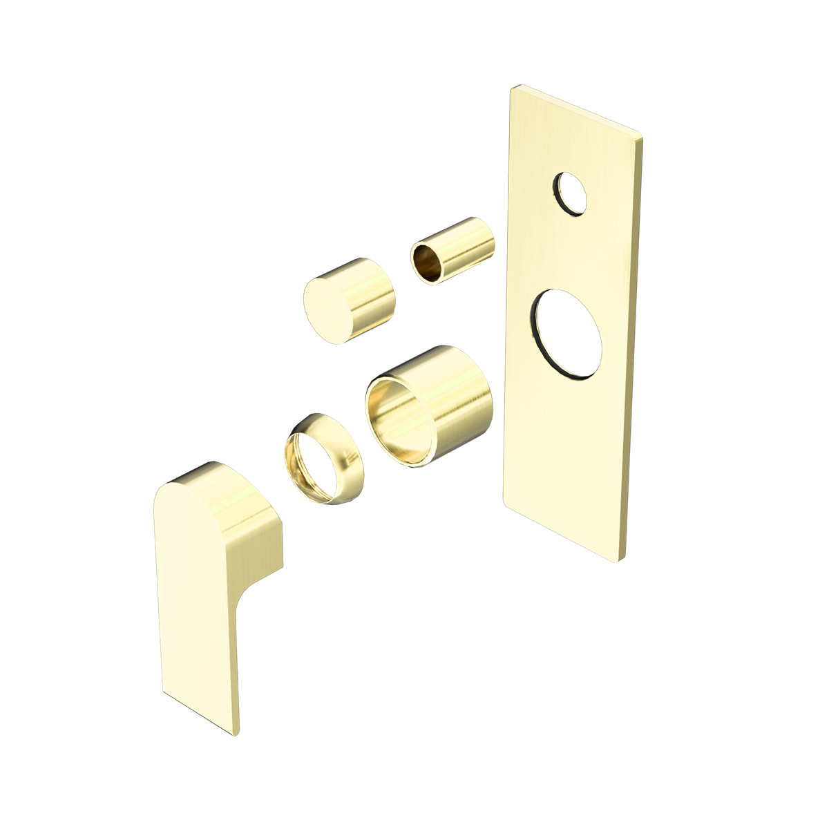 BIANCA SHOWER MIXER WITH DIVERTOR TRIM KITS ONLY BRUSHED GOLD