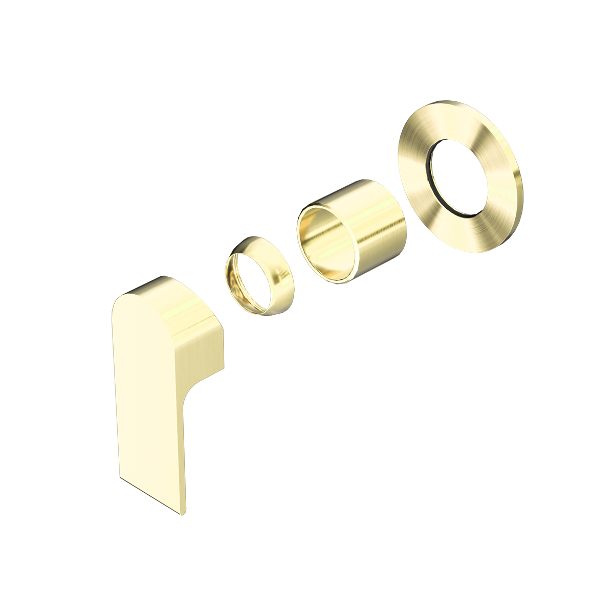 BIANCA SHOWER MIXER 80MM PLATE TRIM KITS ONLY BRUSHED GOLD