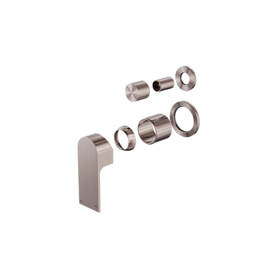 BIANCA SHOWER MIXER WITH DIVERTOR SEPARATE BACK PLATE TRIM KITS ONLY BRUSHED BRONZE