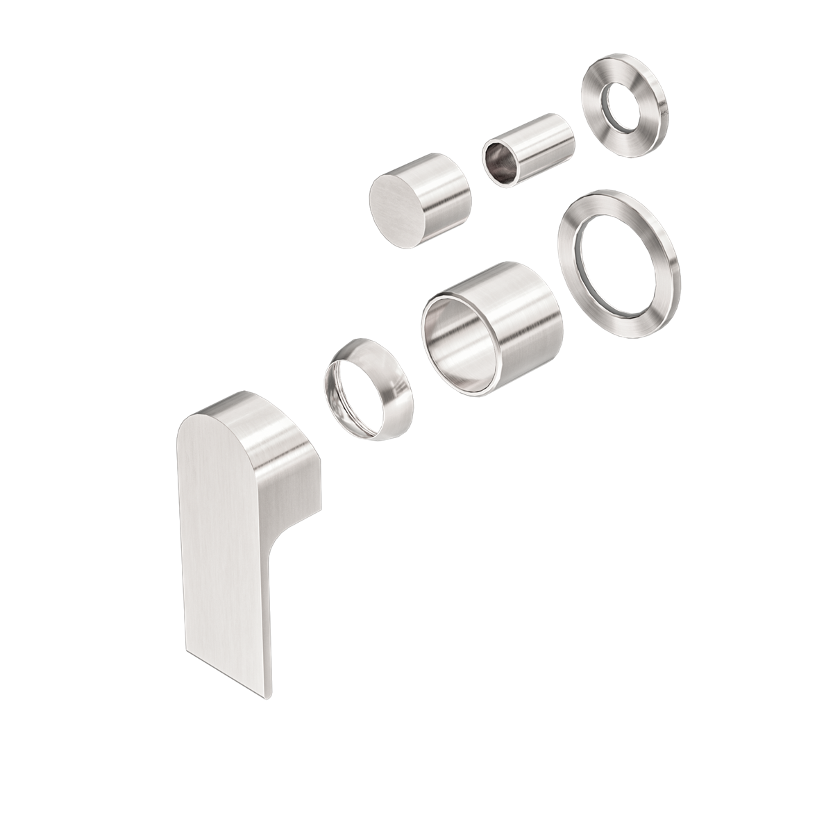 BIANCA SHOWER MIXER WITH DIVERTOR SEPARATE BACK PLATE TRIM KITS ONLY BRUSHED NICKEL