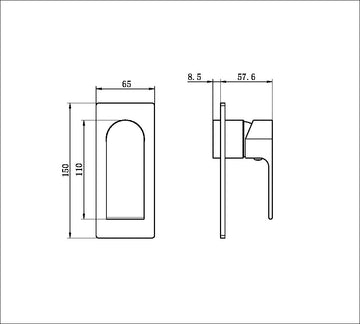 Bianca Shower Mixer Trim Kits Only Chrome — Chrome & Stainless
