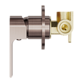 BIANCA SHOWER MIXER 80MM PLATE BRUSHED BRONZE