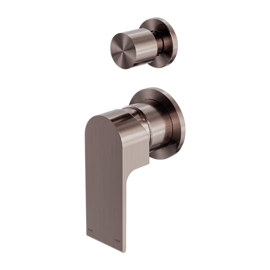 BIANCA SHOWER MIXER WITH DIVERTOR SEPARATE BACK PLATE BRUSHED BRONZE