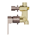 BIANCA SHOWER MIXER WITH DIVERTOR SEPARATE BACK PLATE BRUSHED BRONZE