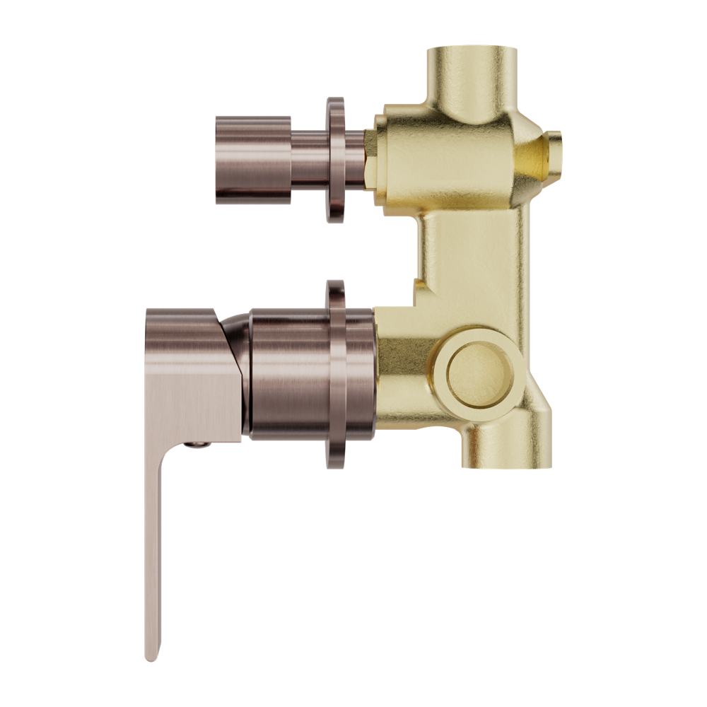 BIANCA SHOWER MIXER WITH DIVERTOR SEPARATE BACK PLATE BRUSHED BRONZE