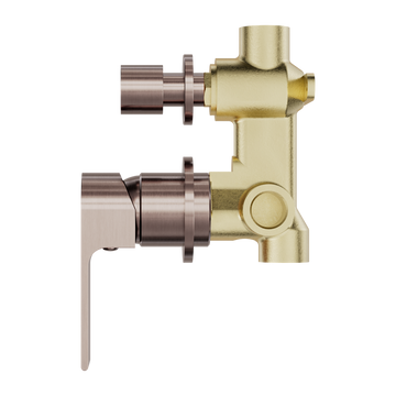 Bianca Shower Mixer With Divertor Separate Back Plate Brushed Bronze