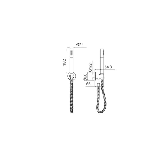 Slim Shower On Bracket II Rome Bronze