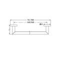 DOLCE SINGLE TOWEL RAIL 700/900MM CHROME