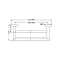 DOLCE DOUBLE TOWEL RAIL 700/900MM CHROME