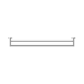 DOLCE DOUBLE TOWEL RAIL 700MM CHROME
