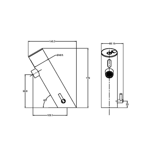COMMERCIAL SENSOR MIXER PVD BLACK