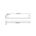 CELIA SINGLE TOWEL RAIL 600/800MM CHROME