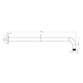 Round Shower Arm 500mm Length
