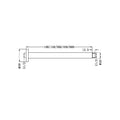 ROUND CEILING ARM 100/150/300/450/600MM LENGTH CHROME CHROME