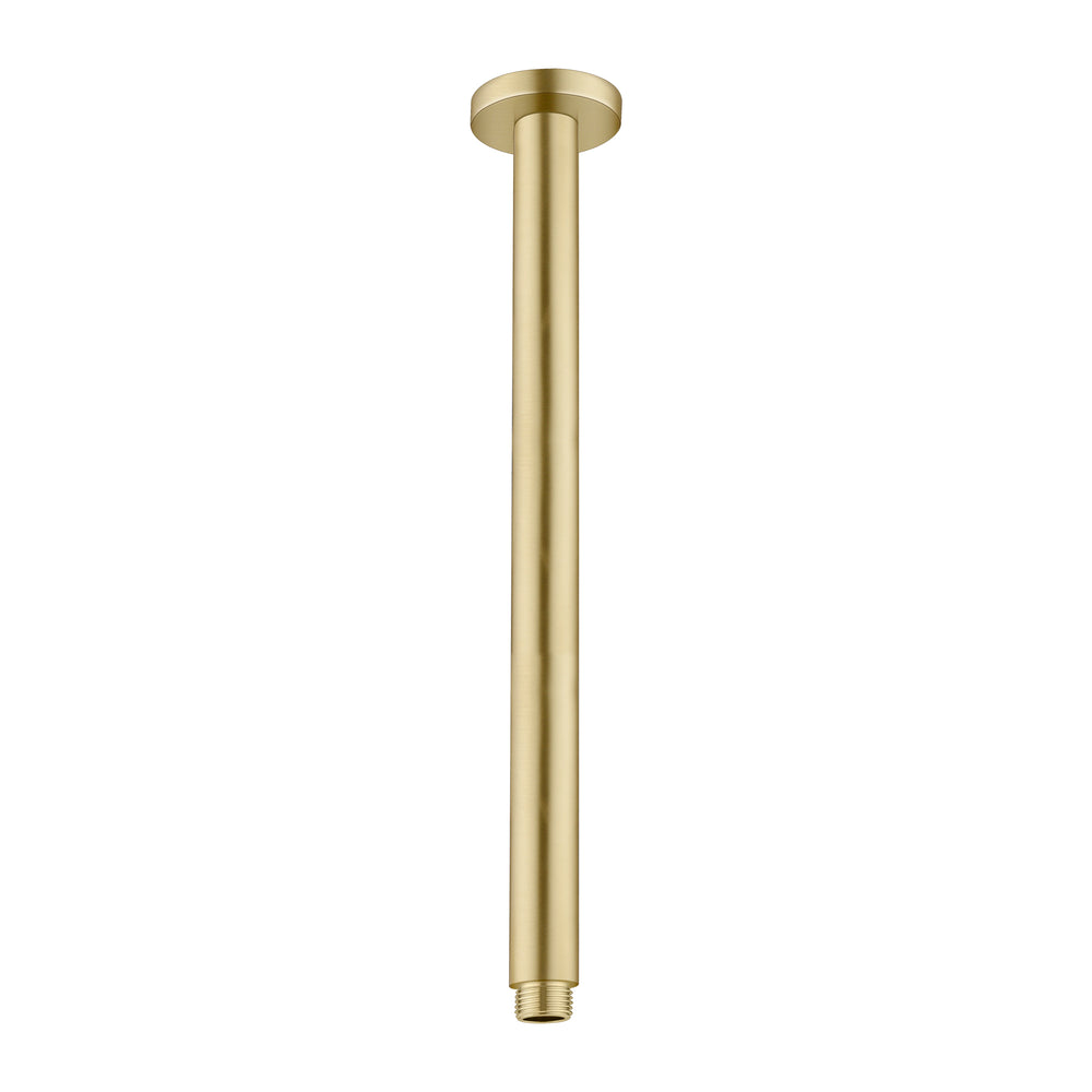 ROUND CEILING ARM 100MM/300MM LENGTH BRUSHED GOLD