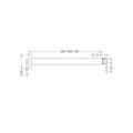 Round Ceiling Arm 300mm Length Tumbled Antique Brass