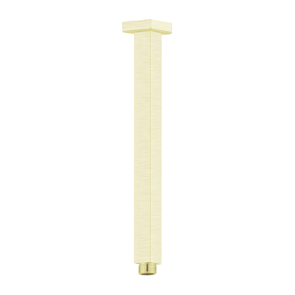 SQUARE CEILING ARM 300MM LENGTH BRUSHED GOLD