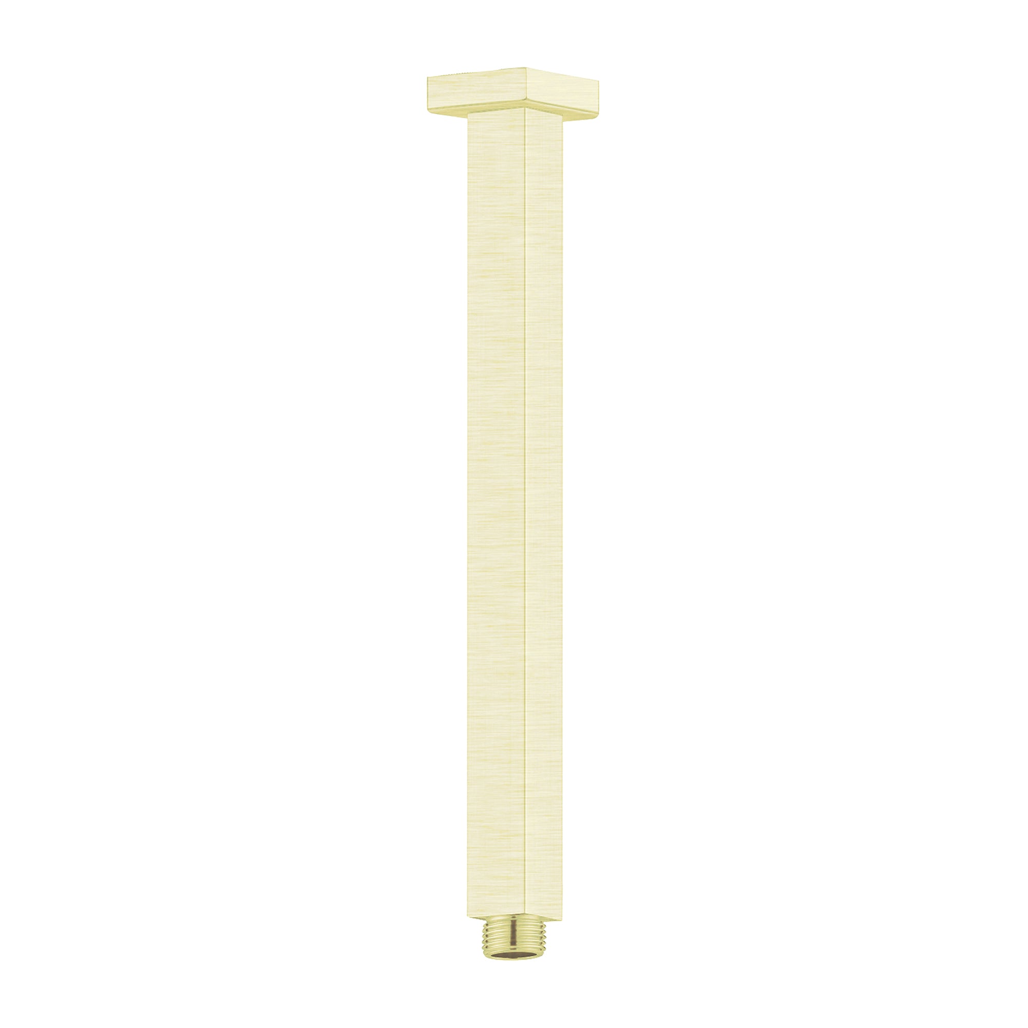 SQUARE CEILING ARM 300MM LENGTH BRUSHED GOLD