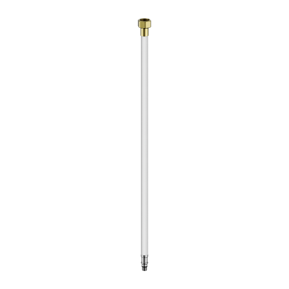 PREMIUM FLEXIBLE MIXER TAP HOSE PAIR BRUSHED GOLD