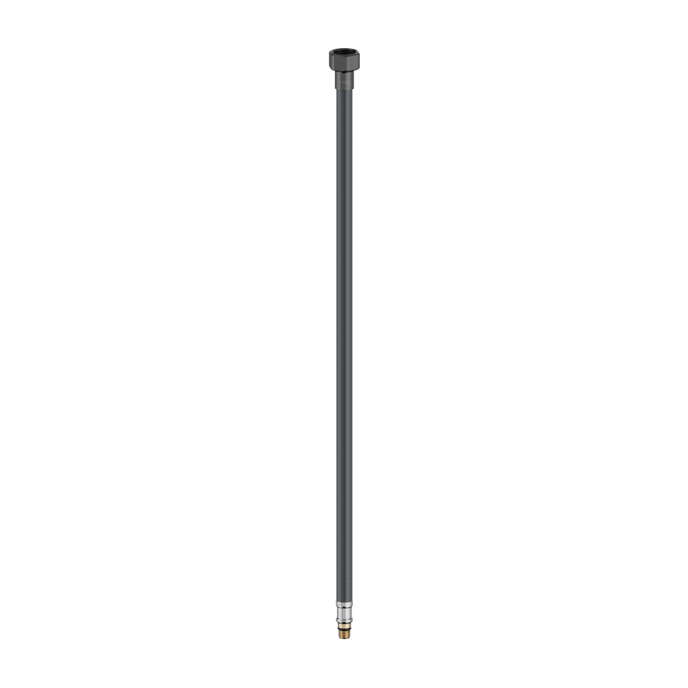 PREMIUM FLEXIBLE MIXER TAP HOSE PAIR GUN METAL