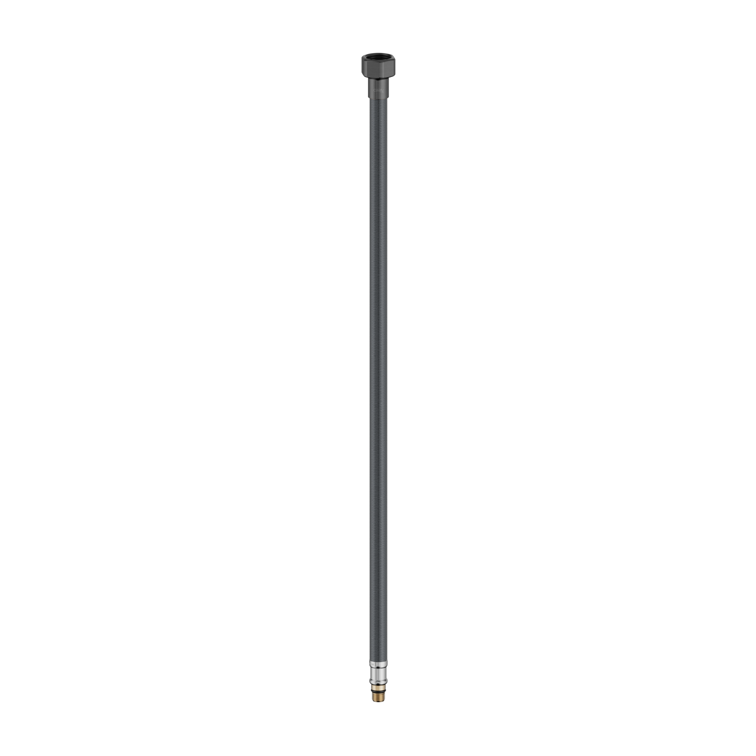 PREMIUM FLEXIBLE MIXER TAP HOSE PAIR GUN METAL