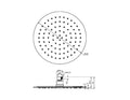 250MM ROUND STAINLESS STEEL SHOWER HEAD 4 STAR RATING MATTE BLACK