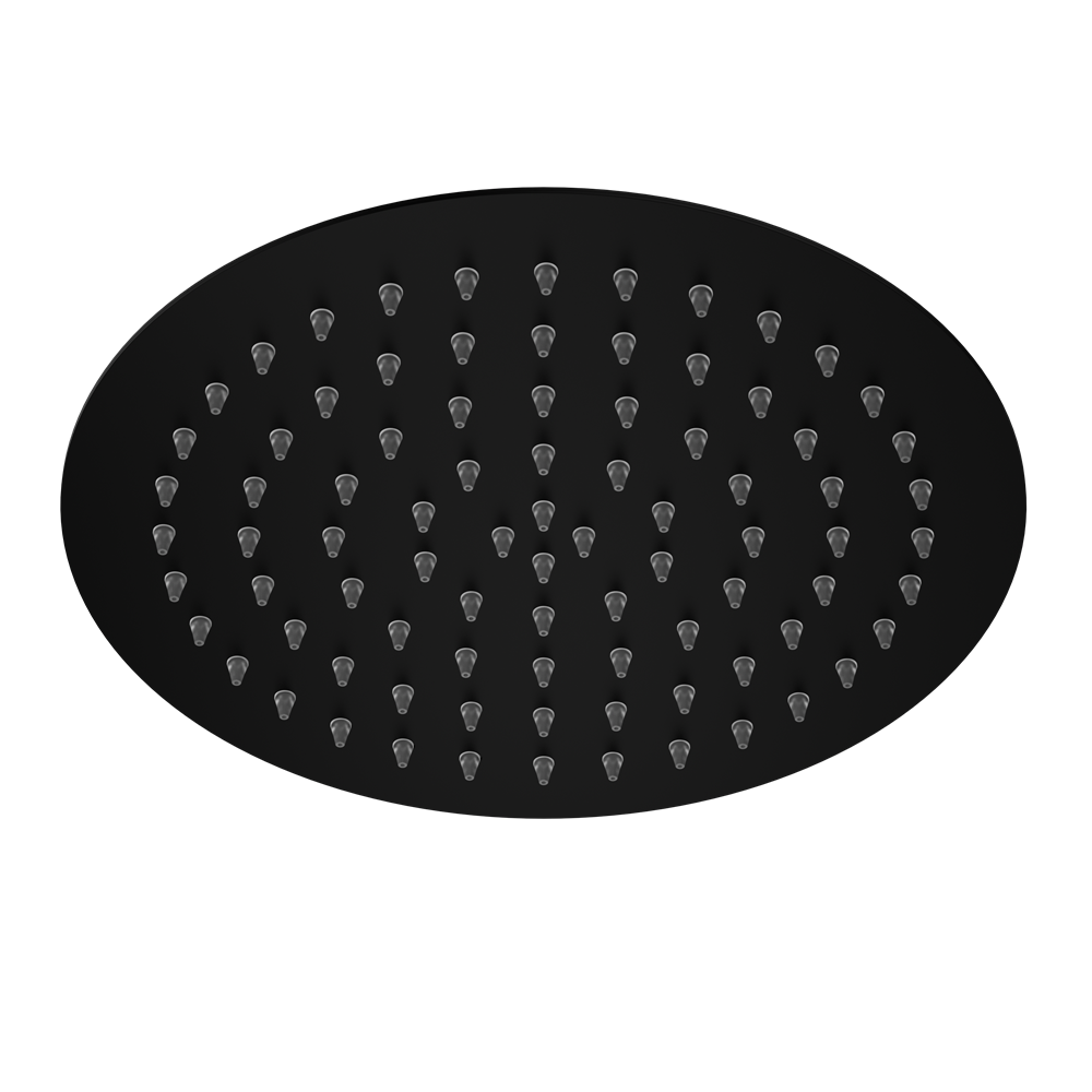 250MM ROUND STAINLESS STEEL SHOWER HEAD 4 STAR RATING MATTE BLACK