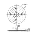ZEN SS316L 300MM ROUND SHOWER HEAD BRUSHED BRONZE
