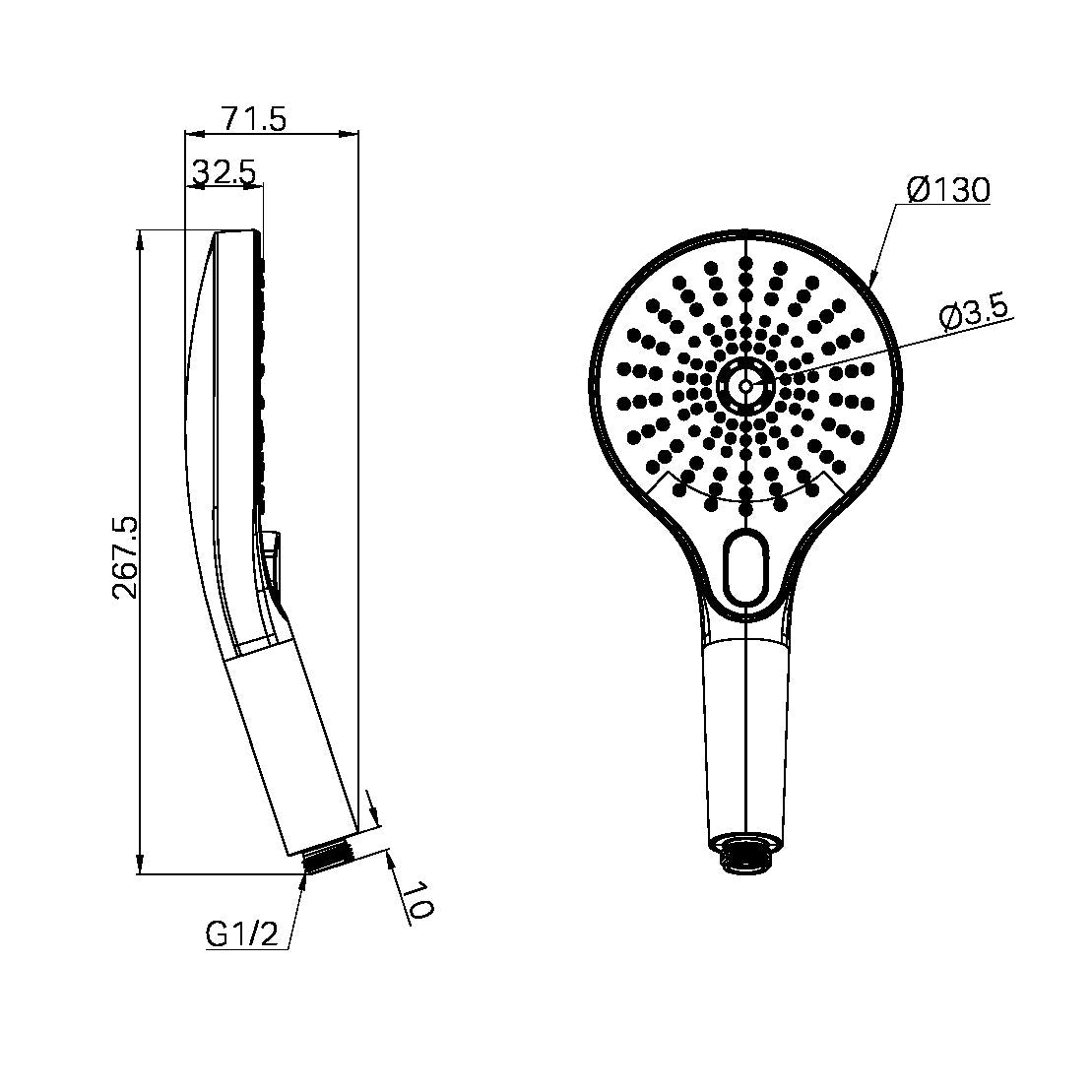 OPAL HAND SHOWER GRAPHITE (NR508077GR) GRAPHITE
