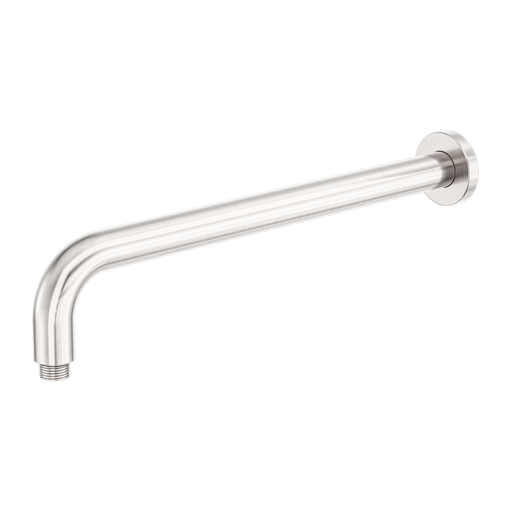 ZEN SS316L ROUND SHOWER ARM 400MM LENGTH BRUSHED NICKEL