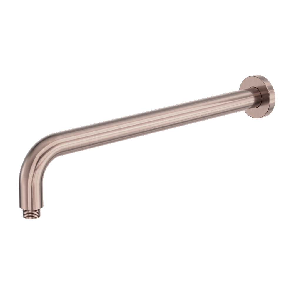 ZEN SS316L ROUND SHOWER ARM 400MM LENGTH BRUSHED BRONZE