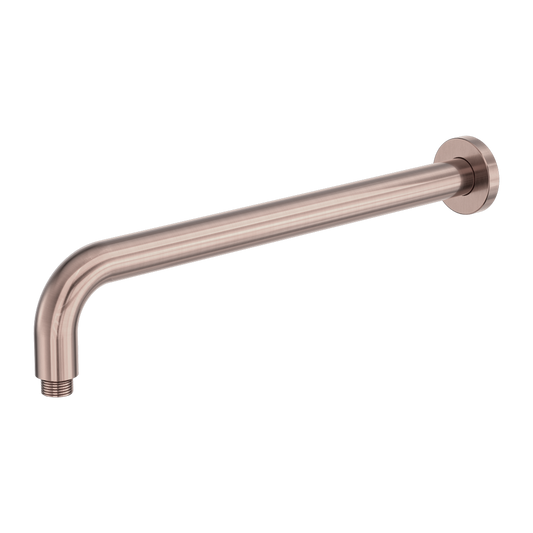 ZEN SS316L ROUND SHOWER ARM 400MM LENGTH BRUSHED BRONZE