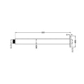 ZEN SS316L ROUND CEILING ARM 300MM LENGTH BRUSHED BRONZE