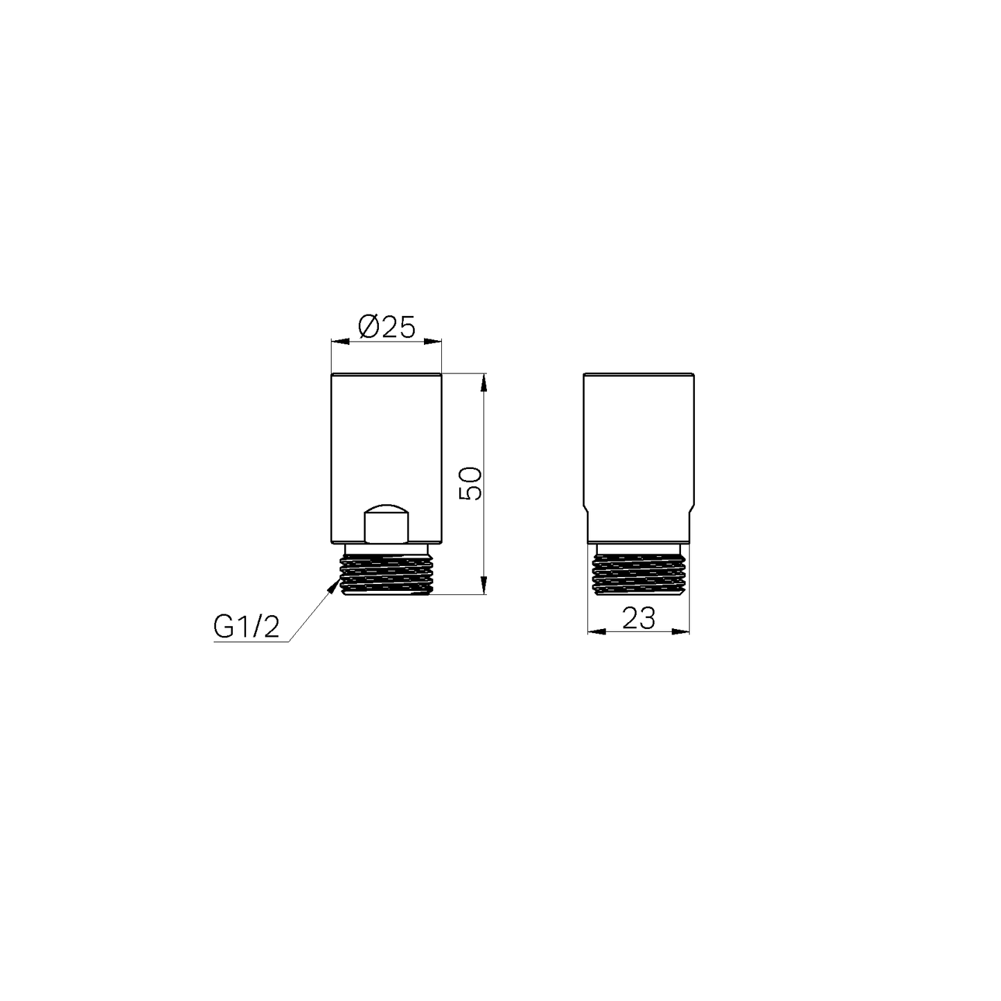 DUAL CHECK VALVE MALE X FEMALE G1/2 GUN METAL