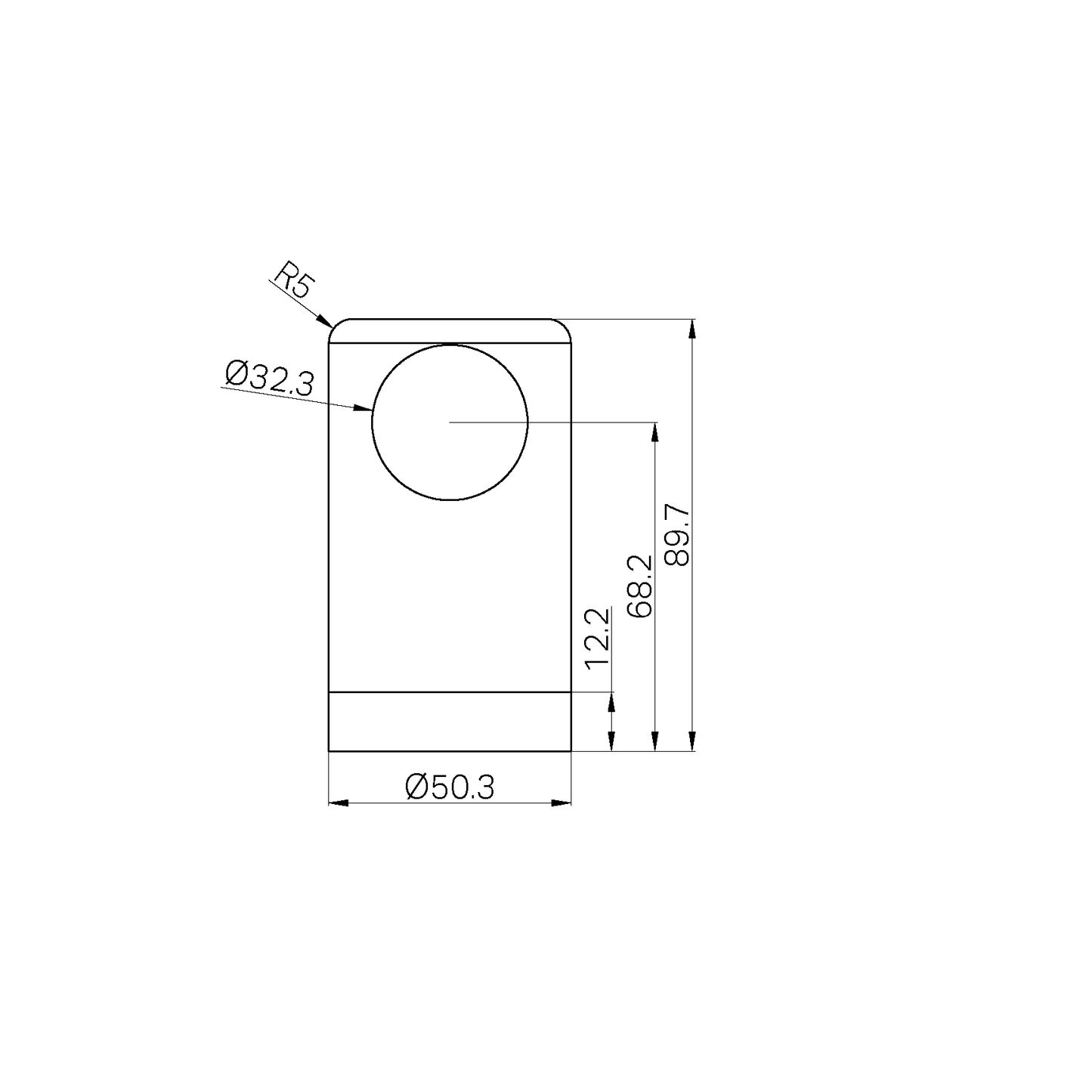 MECCA CARE MAKE YOUR OWN 32MM GRAB RAIL END BRACKET BRUSHED NICKEL