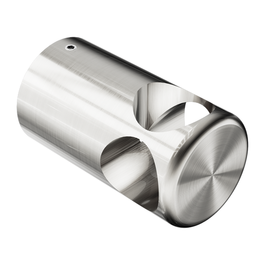 MECCA CARE MAKE YOUR OWN 32MM GRAB RAIL T BAR BRACKET BRUSHED NICKEL