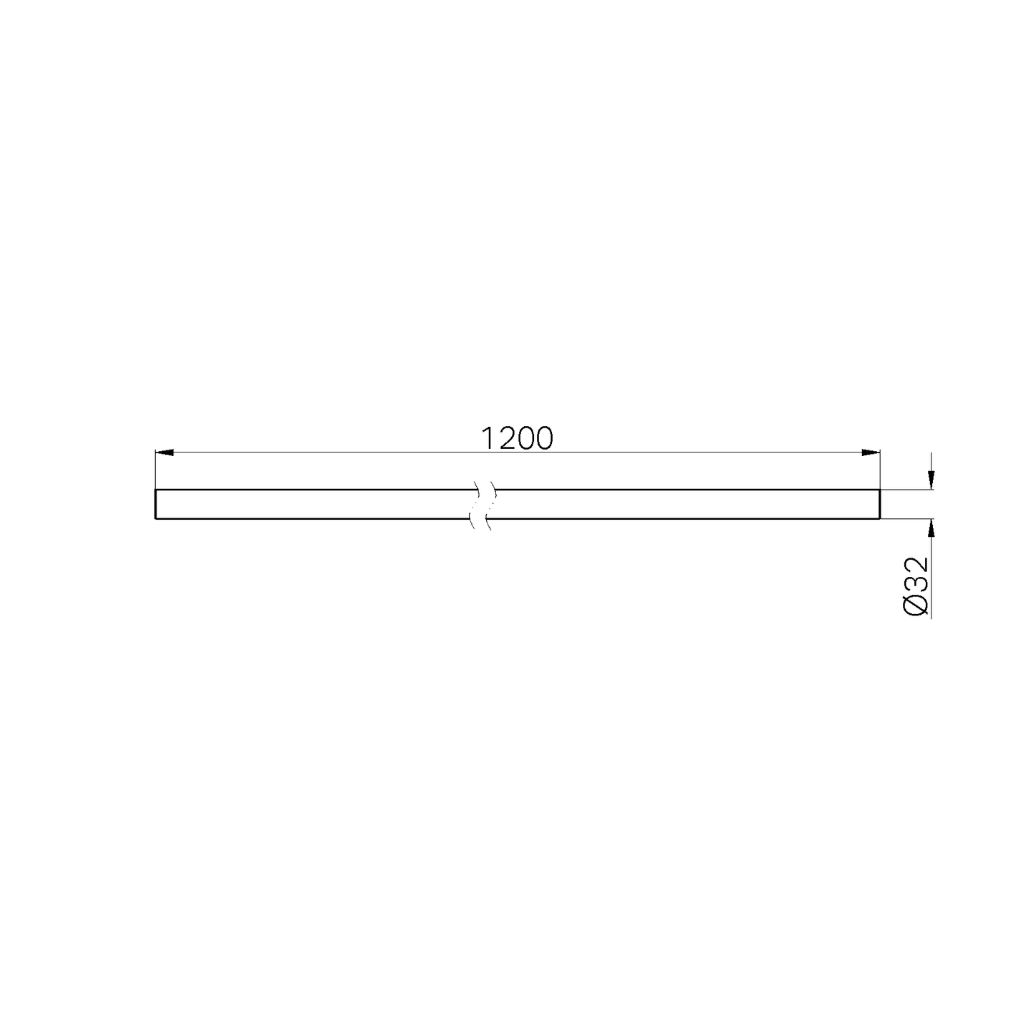MECCA CARE MAKE YOUR OWN 32MM GRAB OR HAND RAIL 32MM DIAMETER RAIL 1200MM LONG BRUSHED GOLD