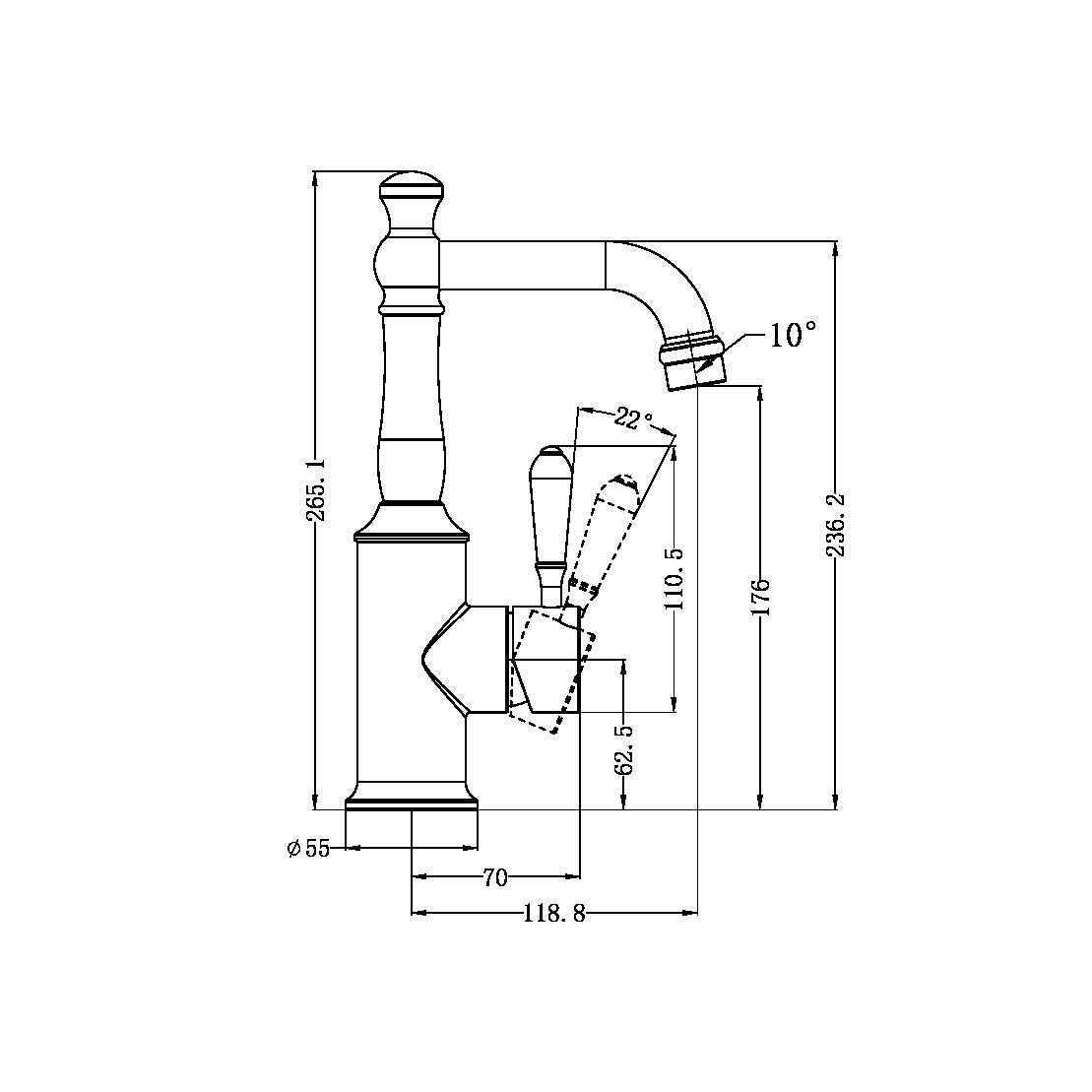 YORK BASIN MIXER WITH BRUSHED NICKEL