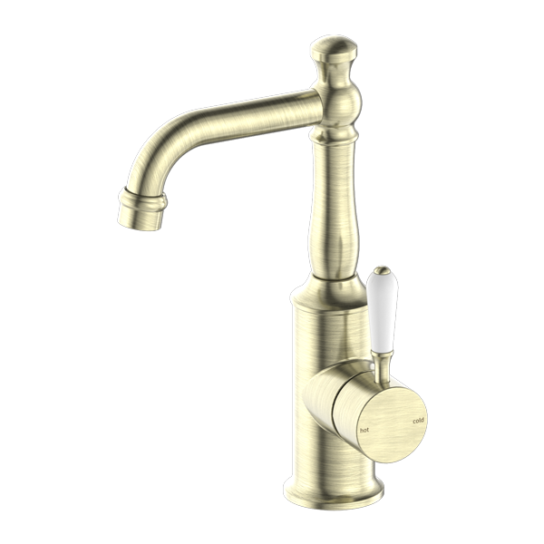 YORK BASIN MIXER WITH AGED BRASS