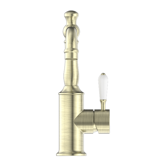 YORK BASIN MIXER WITH AGED BRASS