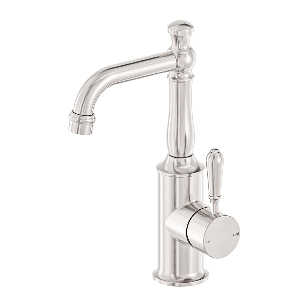 YORK BASIN MIXER WITH METAL LEVER BRUSHED NICKEL