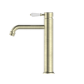 YORK STRAIGHT TALL BASIN MIXER WITH AGED BRASS