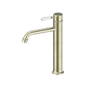 YORK STRAIGHT TALL BASIN MIXER WITH AGED BRASS