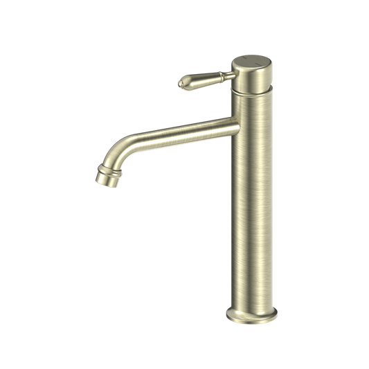 YORK STRAIGHT TALL BASIN MIXER WITH METAL LEVER AGED BRASS (NR692101A02AB) AGED BRASS