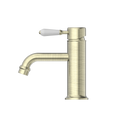 YORK STRAIGHT BASIN MIXER WITH AGED BRASS